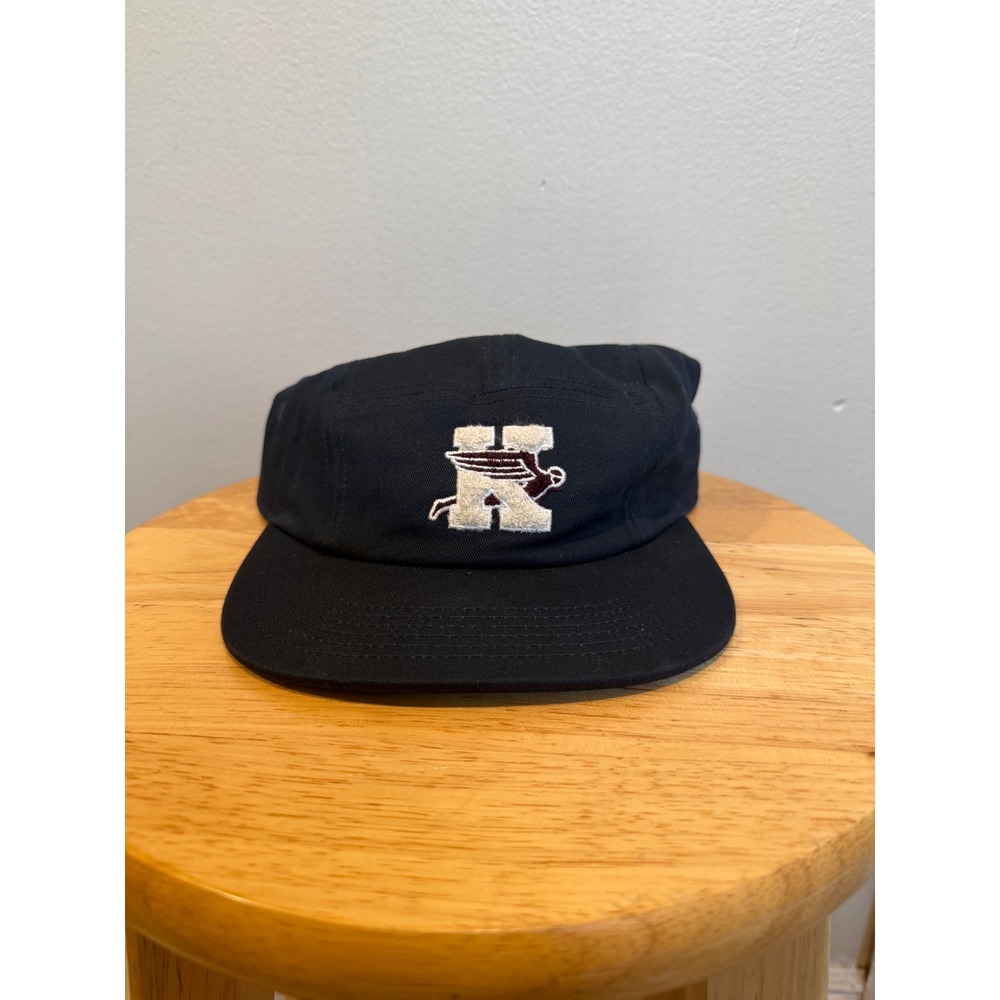 Kith Black Five-Panel Hat with White Embroidered 'K' Logo